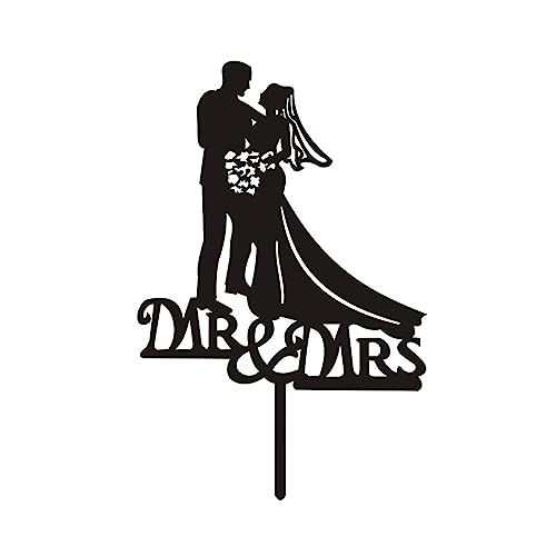 LJFEA Cake Topper Hochzeit, Brautpaar Figuren Torte, Mr & Mrs Deko, Tortendeko, Hochzeitspaar Figuren, Personalisiert für Hochzeitstorten und Partytorten von LJFEA