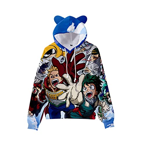 LJFIWY My Hero Academia Anime Hoodies Friends Bedruckter Pullover Sweatshirt für Damen und Herren Jungen Mädchen XXS-4XL (Typ 3, XS) von LJFIWY