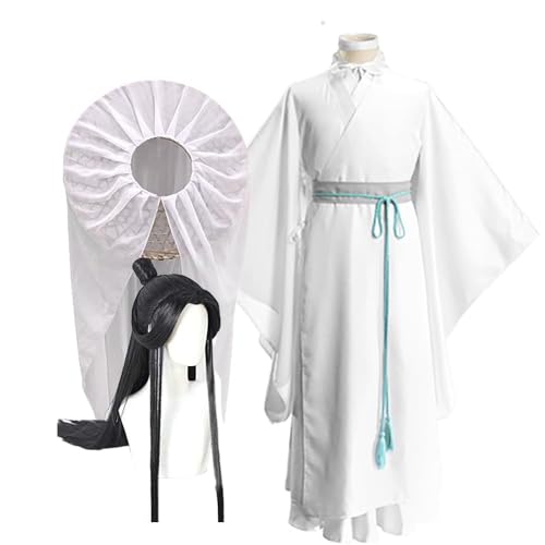 LJFIWY Tian Guan Ci Fu Xie Lian Cosplay-Kostüm, Xie Lian, Cosplay-Outfits, Anime, Acient Hanfu-Kleidung, komplettes Set für Party, Halloween, Kostüm, Schleierhut, Perücke, Größe M LJFIWY Tian Guan Ci Fu Xie Lian Cosplay-Kostüm, Xie Lian, Cosplay-Outfits, Anime, Acient Hanfu-Kleidung, komplettes Set für Party, Halloween, Kostüm, Schleierhut, Perücke, Größe M von LJFIWY