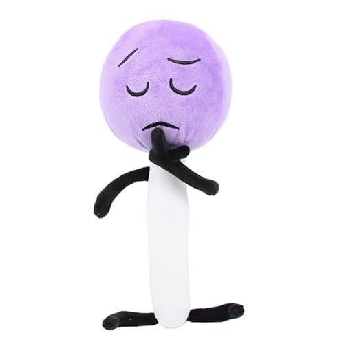 Plüschkissen Battle for Dream Island: Evil Leaf/Loser/Lutscher/Grünes Gras/Kuchen/Stein/Gelee, Spielfigur, Kuschelfigur, Kissen, Heimdekoration, 15–25 cm (Lollipop-28 cm) von LJFIWY