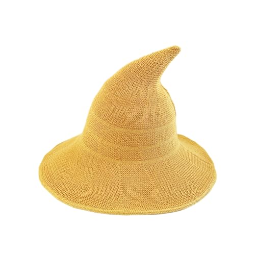 LJRPUPY Damen Halloween Hexe Kinitted Hüte Party Maskerade Cosplay Kostüm Zubehör Täglich breite Krempe Faltbare Spitze Kappe LJRPUPY Damen Halloween Hexe Kinitted Hüte Party Maskerade Cosplay Kostüm Zubehör Täglich breite Krempe Faltbare Spitze Kappe von LJRPUPY