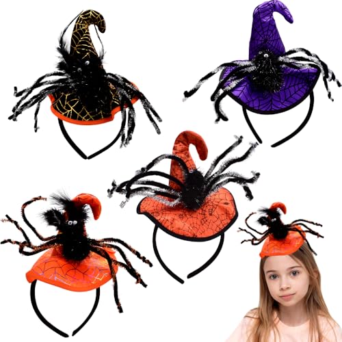 LJTXX Halloween Hexenhut Stirnbänder, 4 Stücke Hexenhut Stirnband Halloween Haar Accessoires Hexe Haarband Kopfschmuck Hexenhut Haarreif für Halloween Party Gruselparty Karneval Cosplay Zubehör LJTXX Halloween Hexenhut Stirnbänder, 4 Stücke Hexenhut Stirnband Halloween Haar Accessoires Hexe Haarband Kopfschmuck Hexenhut Haarreif für Halloween Party Gruselparty Karneval Cosplay Zubehör von LJTXX