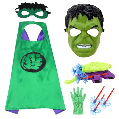 LJTXX Hullk Kinderkostüm Kinder, Cosplay Kostüm für Kinders Launcher Maske Handschuh Spielzeug Kostum Maske Handgelenk Spielzeug Set Kinder Anime Charaktere Cosplay für Kindergeburtstag, Karneva LJTXX Hullk Kinderkostüm Kinder, Cosplay Kostüm für Kinders Launcher Maske Handschuh Spielzeug Kostum Maske Handgelenk Spielzeug Set Kinder Anime Charaktere Cosplay für Kindergeburtstag, Karneva von LJTXX