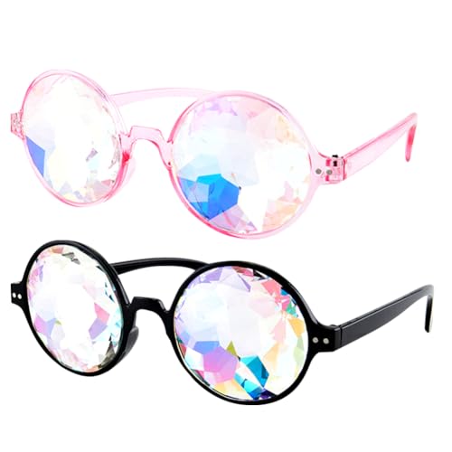 LJTXX Kaleidoskop Brille, 2 Stück Kaleidoskop Brille Regenbogen, Lustige Sonnenbrillen, Regenbogen Festivals Rave Sonnenbrillen, Facettierte Mosaikgläser, Cosplay Karnevalsbrillen Accessoires LJTXX Kaleidoskop Brille, 2 Stück Kaleidoskop Brille Regenbogen, Lustige Sonnenbrillen, Regenbogen Festivals Rave Sonnenbrillen, Facettierte Mosaikgläser, Cosplay Karnevalsbrillen Accessoires von LJTXX