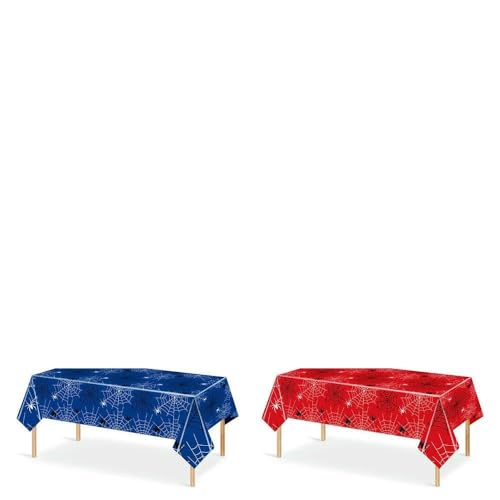 LKAMCBZMF Halloween Tisch, 4 Stück Kunststoff-Tischdecke for Themenpartys, 178 x 106 cm, Mehrfarbig, for Geburtstag, Halloween(Mix 4pcs) von LKAMCBZMF