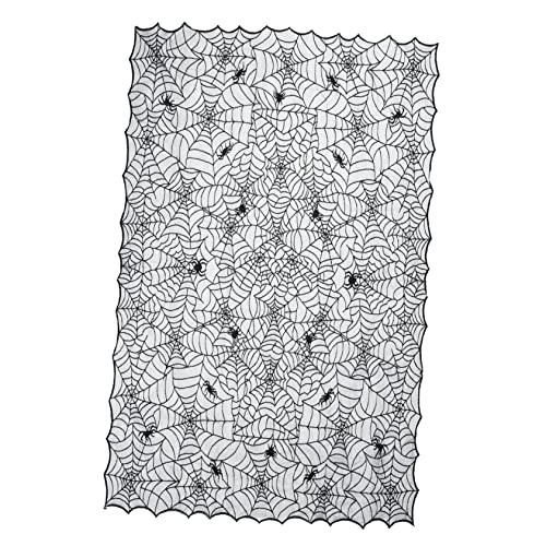 LKAMCBZMF Halloween Tisch, Polyester Halloween-Tischdecke mit Spinnennetz-Spitze LKAMCBZMF Halloween Tisch, Polyester Halloween-Tischdecke mit Spinnennetz-Spitze von LKAMCBZMF