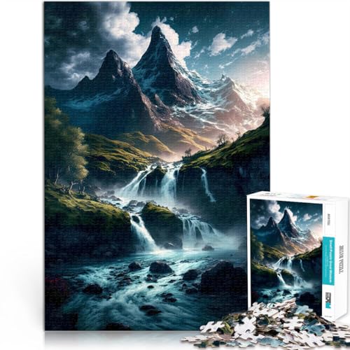1000 Teenager-Teile-Puzzle Familienspiel für und Wasserfall in der Waldnatur denn eignet ganze Familie38x26cm von LKASGCBY