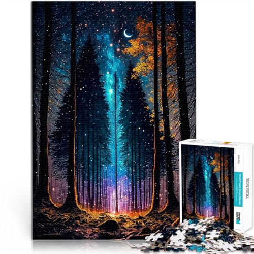1000 Teenager-Teile-Puzzle Gehirnintelligenz-Herausforderung süchtig machendes Spielzeug Mond Wunschliste mit dem Weihnachtsmann52x38cm von LKASGCBY