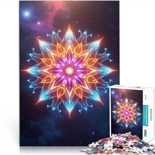 1000-Teile-Puzzle für Erwachsene Dekomprimierendes intellektuelles Lernspielzeug Kosmisches Mandala tolles Geschenk38x26cm von LKASGCBY
