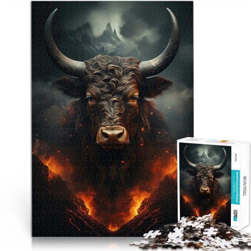 1000-Teile-Puzzle für Erwachsene Gehirnintelligenz-Herausforderung süchtig machendes Spielzeug Stier Wanddekoration75x50cm 1000-Teile-Puzzle für Erwachsene Gehirnintelligenz-Herausforderung süchtig machendes Spielzeug Stier Wanddekoration75x50cm von LKASGCBY