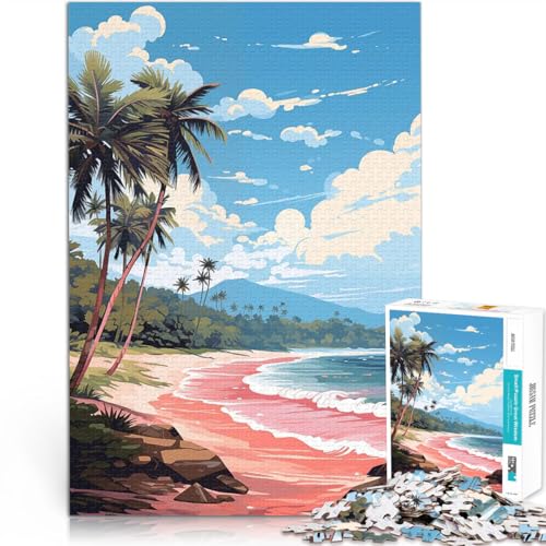 1000-Teile-Puzzle für Erwachsene Lernspiele DIY Spielzeug Tropisches Strandparadies Geburtstagsgeschenk, Geschenke38x26cm von LKASGCBY