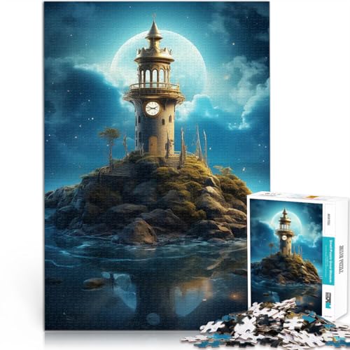 1000-Teile-Puzzle für Erwachsene Trainieren Sie Ihr Gehirn und Ihre Hände Fantasie-Leuchtturm Lernspiel für Geburtstag, Weihnachten52x38cm von LKASGCBY