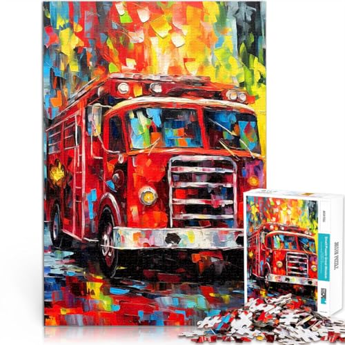 1000-Teile-Puzzle für Erwachsene für Lernspiel-Herausforderungsspielzeug Feuerwehrauto-Lackierung Angebot als Geschenk für die ganze Familie38x26cm von LKASGCBY