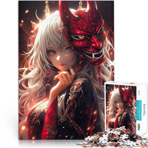 1000-Teile-Puzzle für Teenager Dekomprimierendes intellektuelles Lernspielzeug Böses Ninja-Mädchen Künstlersammlung, Bildende Kunst52x38cm von LKASGCBY