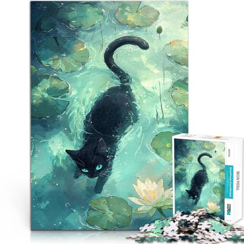 1000-Teile-Puzzle für Teenager Dekomprimierendes intellektuelles Lernspielzeug Lotus-Prawl mit passendem Poster und Quizblatt52x38cm von LKASGCBY