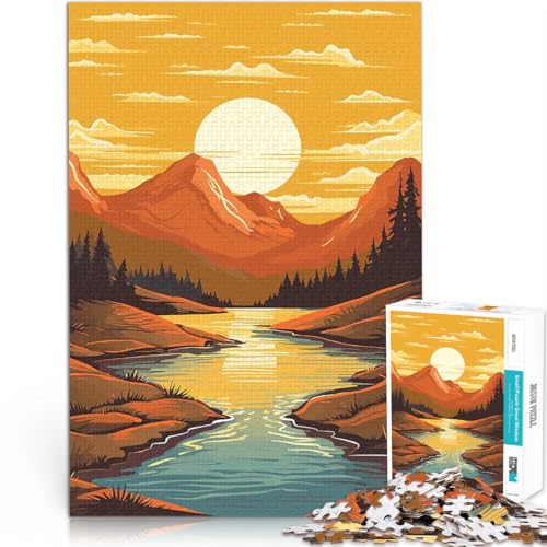 1000-Teile-Puzzle für Teenager Dekomprimierendes intellektuelles Lernspielzeug Schöner Talberg Angebot als Geschenk für die ganze Familie38x26cm von LKASGCBY