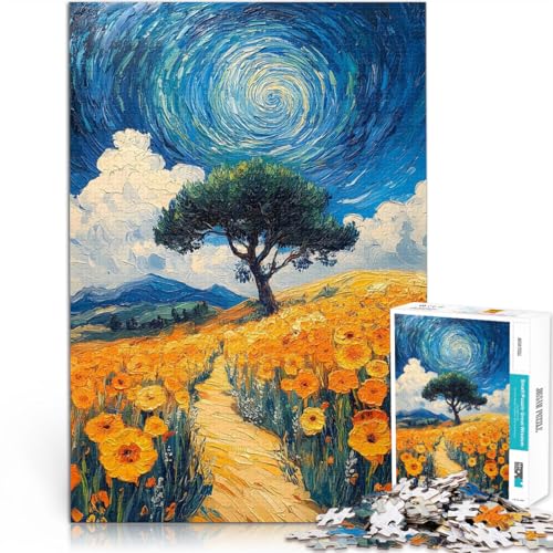 1000-Teile-Puzzle für Teenager Geschenke zum Suchbegriff: Herausfordernde Spiele Wirbelsturmlandschaft für Heimdekoration38x26cm von LKASGCBY