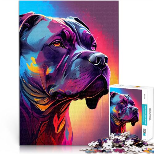 1000-Teile-Puzzle für Teenager Helfen Sie dem Gehirn, süchtig machende Spielzeuge zu trainieren, um Geduld zu entwickeln Cane Corso Hund Tolles Geschenk für Spiele38x26cm von LKASGCBY