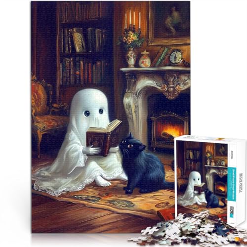 1000-Teile-Puzzle für Teenager Herausforderndes Spielspielzeug Geistergeschichten-Zeit Geeignet für die Schreibtischdekoration38x26cm von LKASGCBY