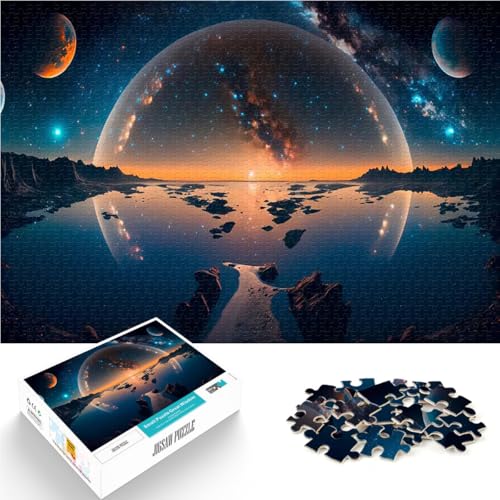 1000-Teile-Puzzle für Teenager Spielzeug für die ganze Familie Der Nachthimmel funkelt Geeignet für die Schreibtischdekoration38x26cm von LKASGCBY
