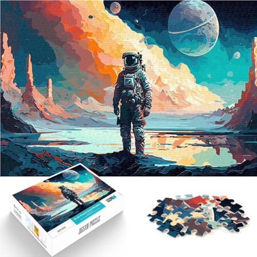 1000-Teile-Puzzle für Teenager Stressabbau – Staycation – Zeit totschlagen Weltraumastronaut Die Liebe zwischen Paaren stärken52x38cm von LKASGCBY