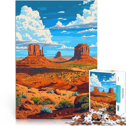 1000-teilige Puzzles für Erwachsene Herausforderndes Spielspielzeug Utah Natur Pixel Art Lernspiel für Geburtstag, Weihnachten52x38cm von LKASGCBY