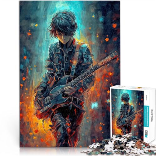 1000-teilige Puzzles für Erwachsene Intellektuelles Spiel Der Rockstar-Ausdruck mit vollständig ineinander greifenden, zufällig geformten Teilen75x50cm von LKASGCBY