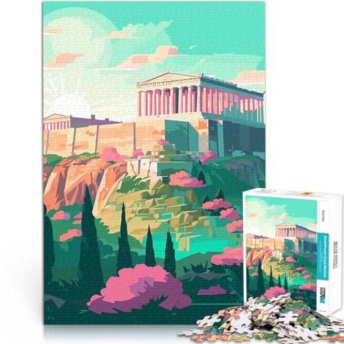 1000-teilige Puzzles für Erwachsene Lernspiele DIY Spielzeug Die Akropolis von Athen Geburtstagsgeschenk, Geschenke75x50cm von LKASGCBY