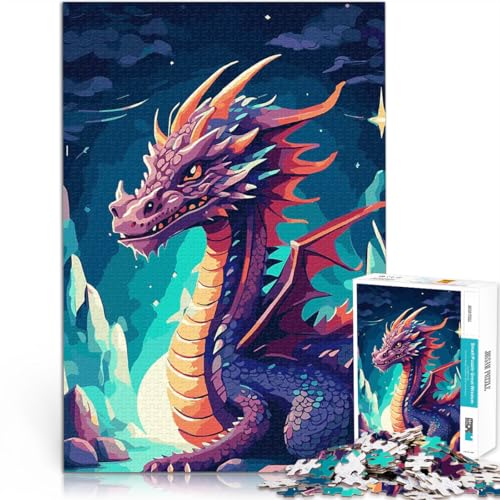 1000-teilige Puzzles für Erwachsene Lernspiele Heimdekoration Drachen-Fantasie-Galaxie 3 Lernspiel für Geburtstag, Weihnachten38x26cm von LKASGCBY