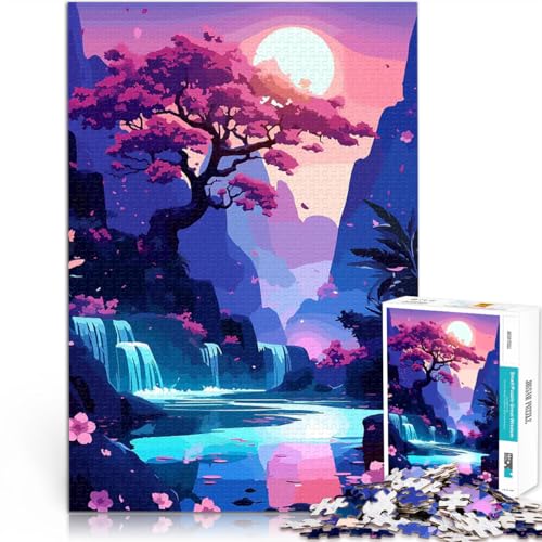 1000-teilige Puzzles für Erwachsene Pädagogisches Spielzeug zum Stressabbau der Kirschblütenbaum Lernspiel für Geburtstag, Weihnachten75x50cm von LKASGCBY