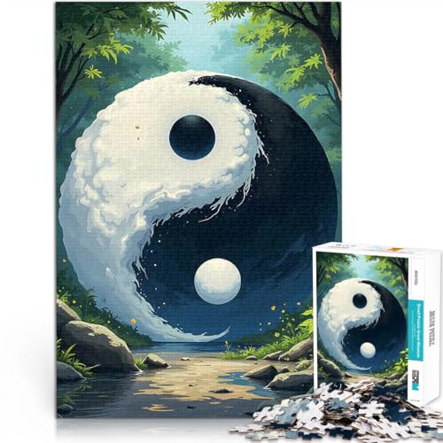 1000-teilige Puzzles für Erwachsene Spielzeug Lernspiele Stressabbau Anime Yin Yang Natur Künstlersammlung, Bildende Kunst75x50cm von LKASGCBY