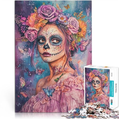 1000-teilige Puzzles für Erwachsene für Lernspiel-Herausforderungsspielzeug Tag der Toten Frauen Die Liebe zwischen Paaren stärken52x38cm von LKASGCBY