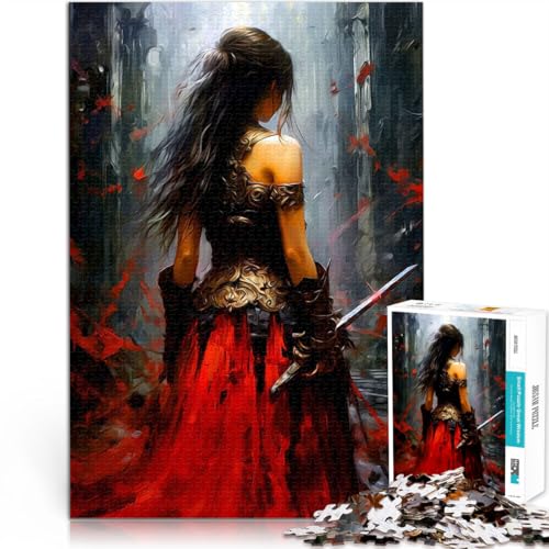 1000-teilige Puzzles für Teenager Dekomprimierendes intellektuelles Lernspielzeug Kriegermädchen Einzigartige Geburtstags- und Geschenkideen38x26cm von LKASGCBY