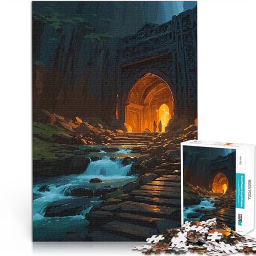 1000-teilige Puzzles für Teenager Lernspielzeug für die ganze Familie Dungeons Fantasy Landschaft Tolle Geschenke und Spielzeuge52x38cm von LKASGCBY