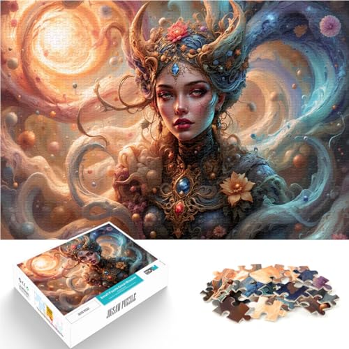 1000-teilige Puzzles für Teenager Quizspiel Göttin Freyas kosmisches Traumreich Lustige Aktivitäten für zu Hause, Geburtstagsgeschenk, Reisegeschenk,38x26cm von LKASGCBY