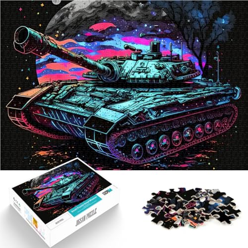 1000-teilige Puzzles für Teenager Trainieren Sie Ihr Gehirn und Ihre Hände Panzer Lustige Aktivitäten für zu Hause, Geburtstagsgeschenk, Reisegeschenk,52x38cm von LKASGCBY