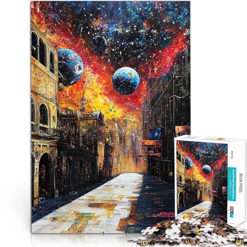 1000-teilige Puzzles für Teenager für Lernspiel-Herausforderungsspielzeug Kosmisches Stadtbild Einzigartige Geburtstags- und Geschenkideen75x50cm von LKASGCBY