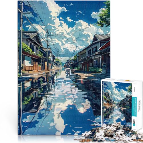 1000-teiliges Puzzle für Erwachsene Denksportaufgabe für Gemütlicher Straßen-Anime Die Liebe zwischen Paaren stärken52x38cm von LKASGCBY