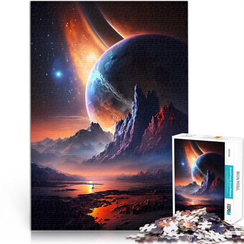 1000-teiliges Puzzle für Erwachsene Herausforderndes Spiel Galaktische Träumereilandschaft Geburtstagsgeschenk, Geschenke75x50cm von LKASGCBY