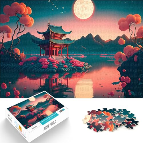 1000-teiliges Puzzle für Erwachsene Herausforderndes Spiel japanische Landschaft Wanddekoration Einzigartige Geburtstags- und Weihnachtsgeschenke75x50cm von LKASGCBY