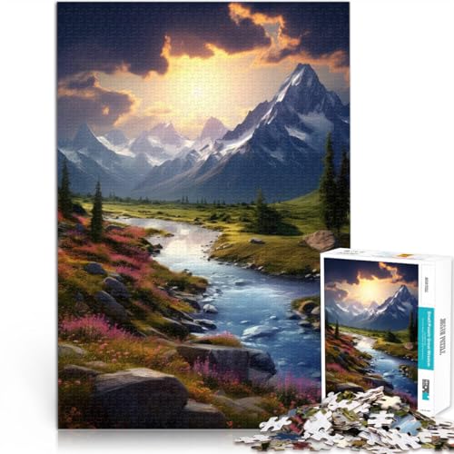 1000-teiliges Puzzle für Erwachsene Lernspiele DIY Spielzeug Sommerumarmungs-Steilhang einzigartiges Herausforderungsspiel38x26cm von LKASGCBY
