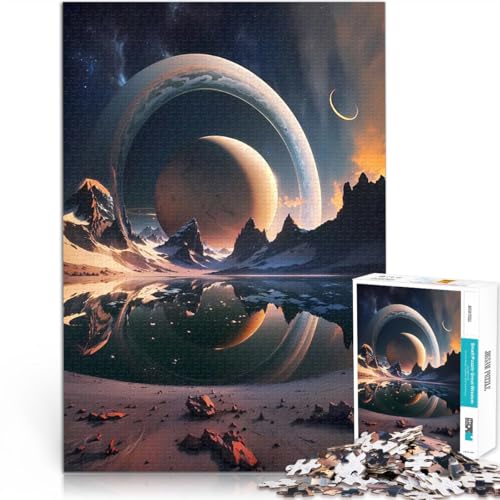 1000-teiliges Puzzle für Erwachsene Lernspielzeug für die ganze Familie Interstellare Saturn Mirage Perfekte Dekoration52x38cm von LKASGCBY
