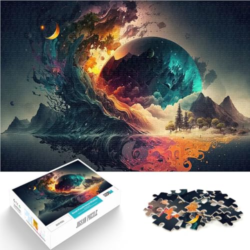 1000-teiliges Puzzle für Erwachsene Pädagogisches Spielzeug zum Stressabbau Fantasielandschaft Geburtstagsgeschenk, Geschenke75x50cm von LKASGCBY