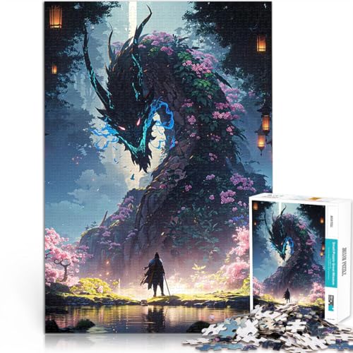 1000-teiliges Puzzle für Erwachsene Spielzeug Lernspiele Stressabbau Gefährliche Begegnung Geburtstagsgeschenk, Geschenke75x50cm von LKASGCBY