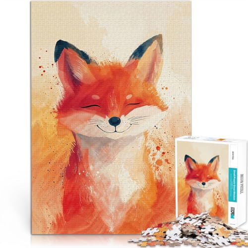 1000-teiliges Puzzle für Erwachsene Spielzeug Lernspiele Stressabbau Glückseliges Fuchsgrinsen Die Liebe zwischen Paaren stärken75x50cm von LKASGCBY