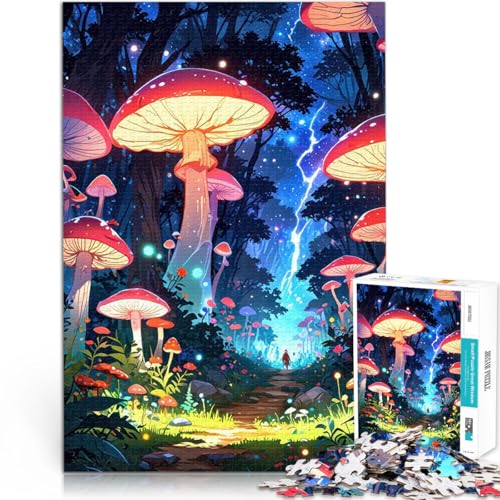 1000-teiliges Puzzle für Erwachsene Spielzeug Lernspiele Stressabbau Zauberhafter Pilzwald Verbessern Sie das Gedächtnis38x26cm von LKASGCBY