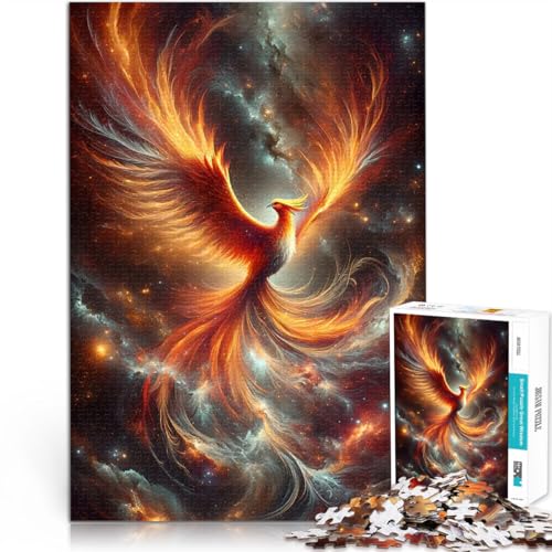 1000-teiliges Puzzle für Erwachsene Stressabbau – Staycation – Zeit totschlagen Kosmischer Phönix Künstlersammlung, Bildende Kunst52x38cm von LKASGCBY