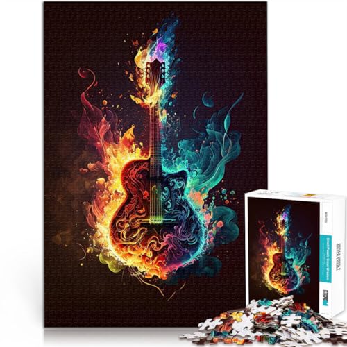 1000-teiliges Puzzle für Erwachsene Trainieren Sie Ihr Gehirn und Ihre Hände Gitarrenfeuer Die Liebe zwischen Paaren stärken75x50cm von LKASGCBY