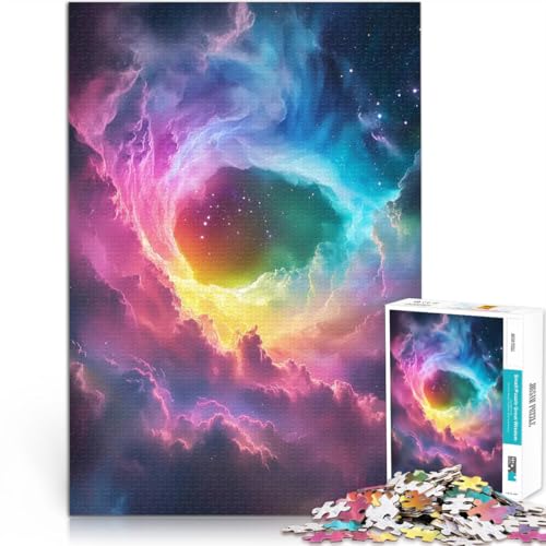 1000-teiliges Puzzle für Teenager Dekomprimierendes intellektuelles Lernspielzeug Kosmische Nebelwolken Wanddekoration38x26cm von LKASGCBY