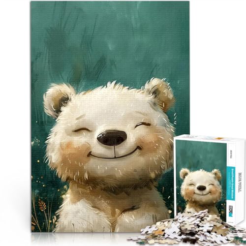 1000-teiliges Puzzle für Teenager Familienspiel für und Niedliche Bären-Kinderzimmerkunst Künstlersammlung, Bildende Kunst52x38cm von LKASGCBY